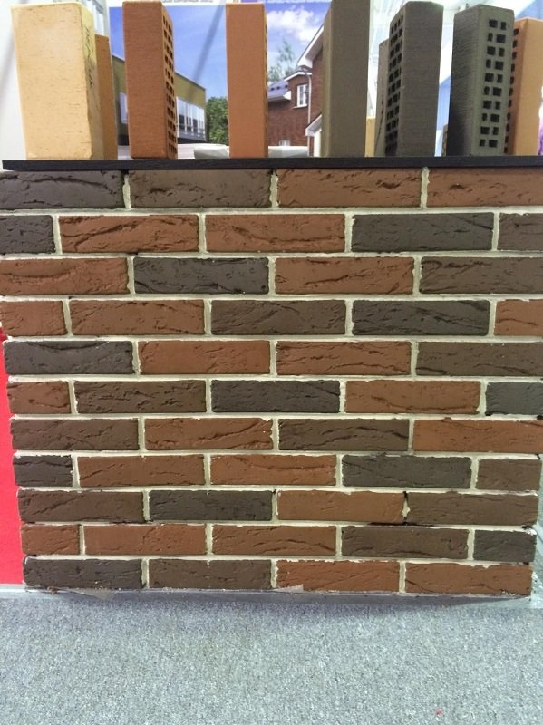 Облицовочный кирпич Кирово-Чепецк Бавария микс кора дерева - 250x120x65 мм 